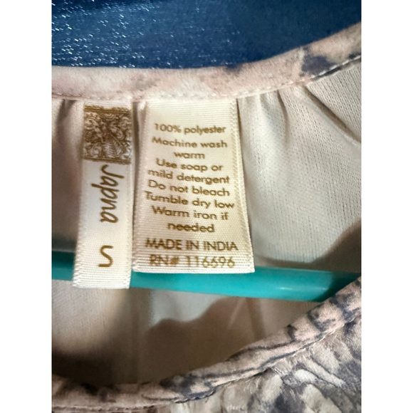 Women's Japna Blouse S Beige Gray Snake Print Long Sleeve - Picture 4 of 5